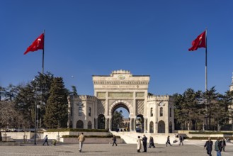 Beyazit Square with the Tor tor of Istanbul University, Turkey