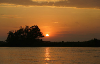 Pantanal River sunset, Brazil