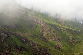 Landscape volcano Ijen, Indonesia