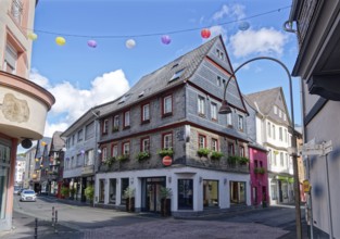 Die Altstadt von Kirn, einer Gemeinde im Landkreis Bad Kreuznach. Kirn, Rheinland-Pfalz,