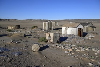 Alte Gebäude in Grillenthal, einst Versorgungsstation für Frischwasser, Diamentensperrgebiet, bei
