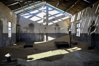 Altes Gebäude in Grillenthal, einst Versorgungsstation für Frischwasser, Innenaufnahme,