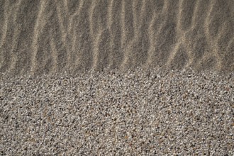 Sandboden, in dem Diamanten gefunden wurden, bei Pomona, Diamentensperrgebiet, bei Lüderitz, Region