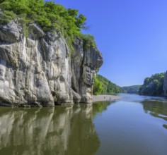 Felsen beim Donaudurchbruch, Kelheim, Bayern, Deutschland