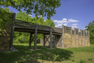 Rekonstruktion spätkeltisches Stadttor, Gronsdorf, Kelheim, Bayern, Deutschland