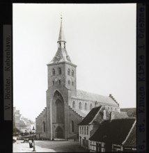 St Knuds or Knuts, St Canute's Cathedral church built 1300s, Odense, Denmark c 1900 by V Richter