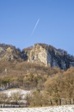 View on the mountains on a sunny day in winter, Vápec, Horná Poruba, Slovakia