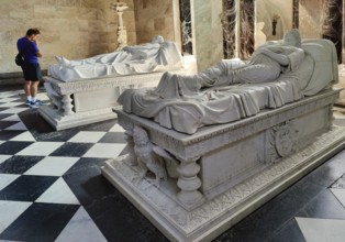 Charlottenburg Mausoleum with the marble sarcophagi of Queen Luise and Emperor Wilhelm I,