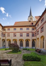 Inner courtyard of the former Franciscan monastery in Cheb, branch of the Franciscan order,