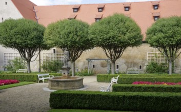 Monastery garden of the former Franciscan monastery in Cheb, Cheb, Eger, Egerland, Bohemia, Czech