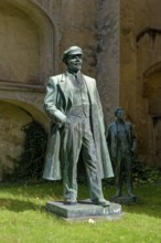 Lenin statue, statue of the founder of the Soviet Union Lenin on the grounds of the former