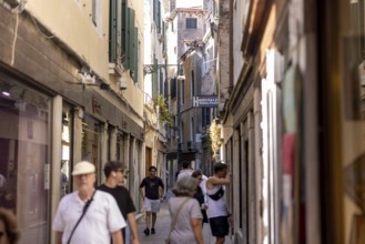 Venice, Italy - 3 September 2025: Tourists in Venice during the 82nd Venice International Film