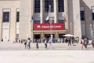 Venice, Italy - 3 September 2025: Palazzo del Casino during the 82nd Venice International Film