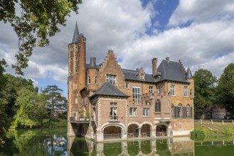 15th century neo-Gothic Wissekerke Castle, Kasteel van Wissenkerke in the village Bazel near