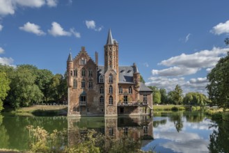 15th century neo-Gothic Wissekerke Castle, Kasteel van Wissenkerke in the village Bazel near