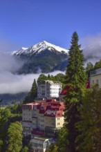 View over the village of Bad Gastein towards the Gamskarkogel (2467 m) in the province of Salzburg,