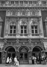 Entrance façade of the Hilton Theatre (formerly The Lyric Theatre) in Mahatten, New York City, USA