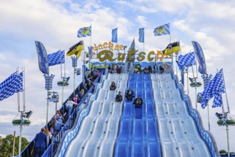 Meadow attraction Münchner Rutschn, Festwiese, Theresienwiese, Oktoberfest, Munich, Upper Bavaria,