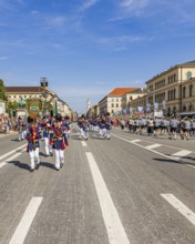 Historic citizens' guard from Mittelbiberach, traditional traditional costume and marksmen's