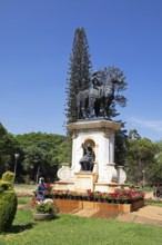 Equestrian monument in the Lalbagh Botanical Garden, Begaluru or Bangalore, Karnataka, India