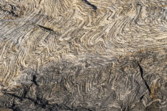 Close-up of a rock surface with undulating patterns and textures, Otroya or Otrøya Island, Møre og