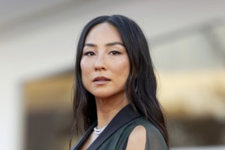 Venice, Italy - 2 September 2025: Greta Lee during the red carpet of - A house of Dynamite - during