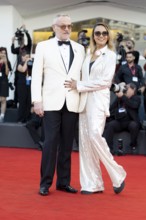 Venice, Italy - 2 September 2025: Jared Harris and Allegra Riggio during the red carpet of - A