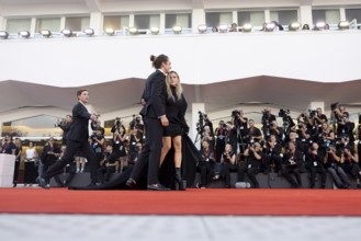 Venice, Italy - 2 September 2025: Rory St. Clair Gainer, Rebecca Ferguson during the Red Carpet of