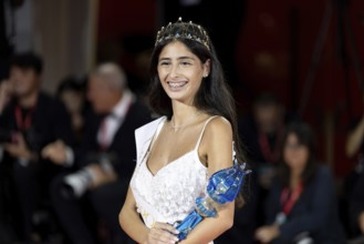 Venice, Italy - 3 September 2025: Ginevra De Biasi during the red carpet of - Cartier Glory To The
