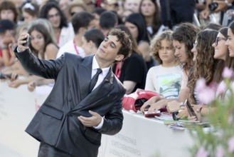 Venice, Italy - 3 September 2025: Miguel Herran during the red carpet of - Duse - during the 82nd