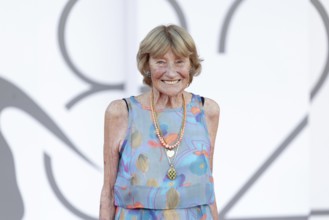 Venice, Italy - 3 September 2025: Marisa Borini during the red carpet of - Duse - during the 82nd