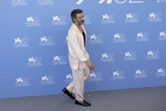 Venice, Italy - 3 September 2025: Oscar Isaac during the Photo Call of - In the Hand of Dante -