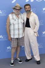 Venice, Italy - 3 September 2025: Julian Schnabel and Oscar Isaac during the Photo Call of - In the