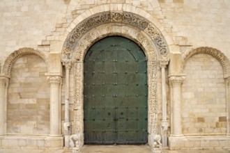 Bronze portal of the Cathedral of San Nicola Pellegrino in Trani, Apulia, Italy