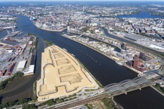 Kleiner Grasbrook, HHLA, Hamburg's leap across the Elbe, Europe, Germany, Hamburg, residential
