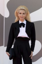 Venice, Italy - 3 September 2025: Sabine Getty during the red carpet of - The Voice Of Hind Rajab -