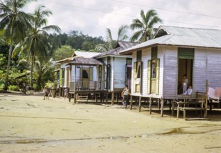 Village by Causeway between Singapore and Johor Bahru, Malaysia, Southeast Asia 1964