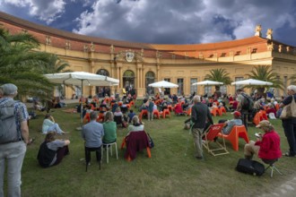 Poetry Festival in front of the Orangery in the Palace Gardens, Erlangen, Middle Franconia,