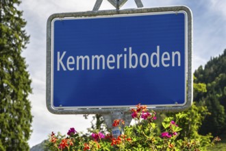 Place name sign Kemmeriboden, Schangnau, Switzerland