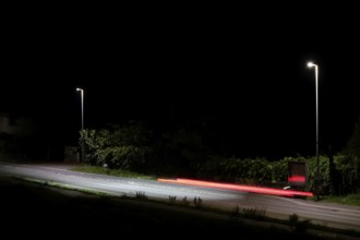 Street at night, long exposure, Germany