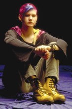 Teenage girl in punk look, Bavaria, Germany