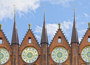 Show gable, Town Hall construction start ca. 1300, Secular building, Brick Gothic, Old Market, Old