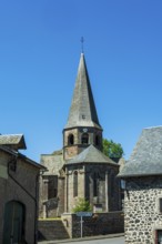 Compains, Saint Georges church, Auvergne Volcanoes Regional Park, Cezallier region, Puy de Dome,