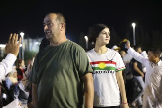 Young Kurdish woman visiting the first Damascus International Fair after Assad's fall, Damascus,