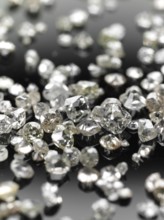 Many valuable diamonds, some rough, some cut, for further processing for the jewellery industry