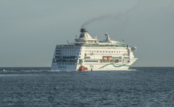 The cruise ship Birka Gotland leaves the port of Ystad on a cruise around the Baltic Sea. Skåne