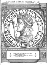 Tiberios I (II) Konstantinos, Tiberius Constantinus, died 13 August 582, Eastern Roman Emperor in