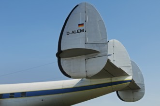 Tail unit of the Lockheed L-1049 G Super Constellation, registration D-ALEM