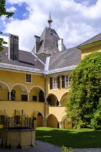 Inner courtyard, Arkadenhof, Millstatt Abbey, Millstatt, Lake Millstatt, Carinthia, Austria