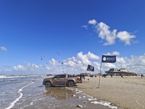 California kitesurfing Masters 2025, kitesurfing on the North Sea beach on the edge of the UNESCO